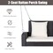 Costway 2-Person Patio Rattan Hanging Porch Swing Bench Chair Cushion Beige\Black\Red\Turquoise